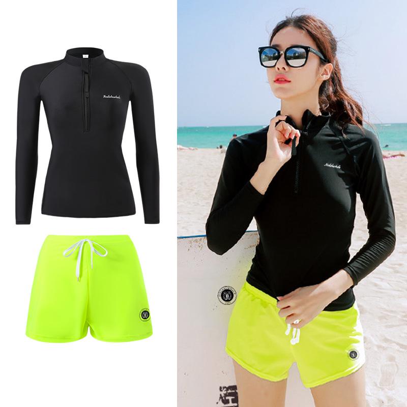 Couple s Long Sleeve Surfing Swimsuit Set - Men s  Women s Sun Protection Large