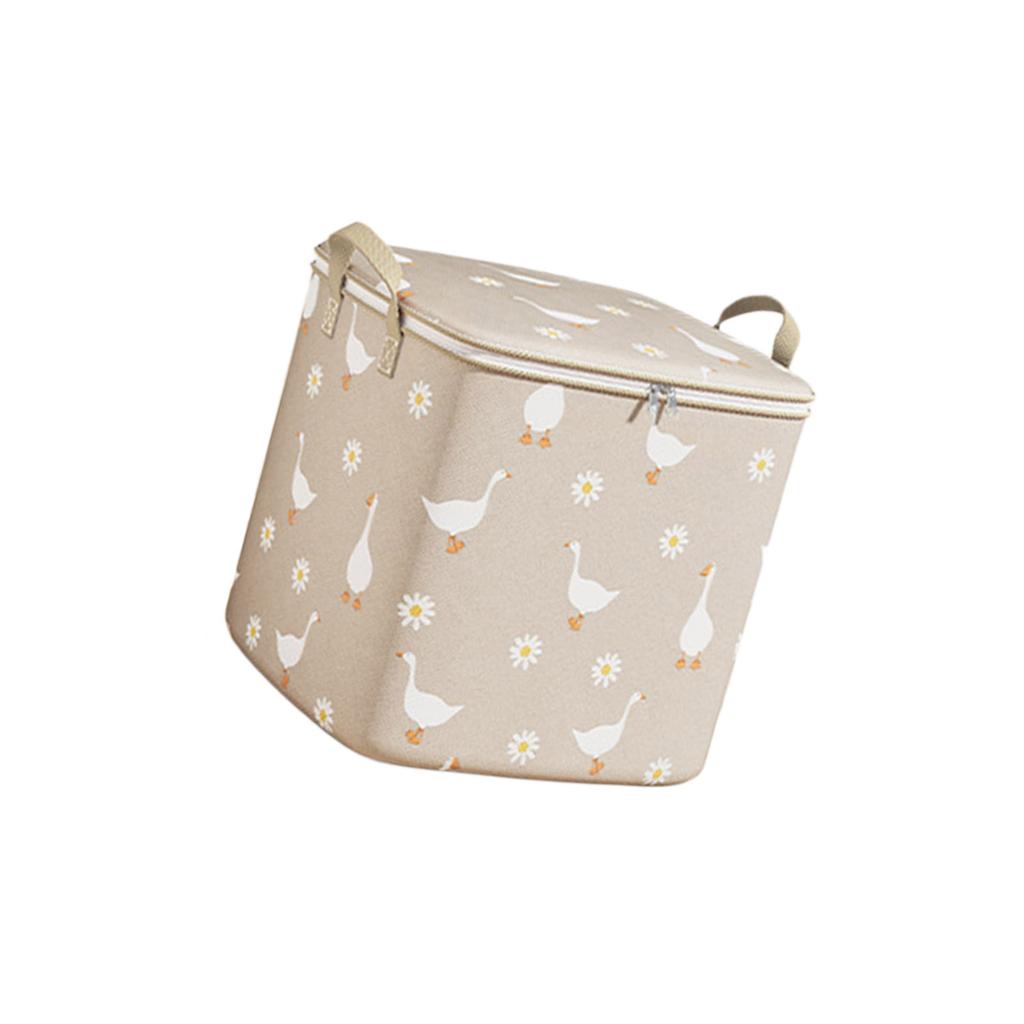 Large Capacity Storage Bag For Blankets Clothes Non Woven Fabric Foldable Seasonal Clothing Organizer With Handles