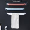 1PC No Punch-free Extended Bathroom Wall-mounted Slippers Storage Rack Towel Rack Single Rod Bathroom Accessories Storage Rack