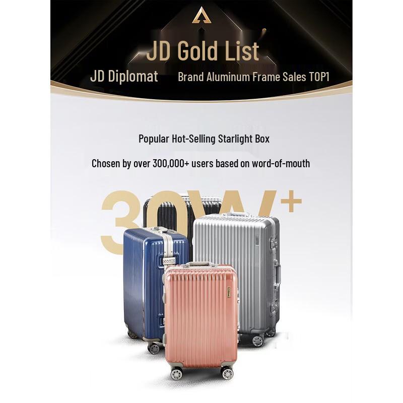 Diplomat 25-inch Aluminum Frame Hardshell Suitcase