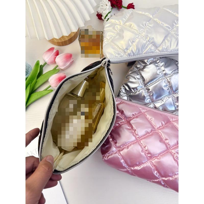 Waterproof Women Makeup Bag Handbag Travel Cosmetic Toiletry Storage Pouch Elegant Square Zipper Makeup Bag Case