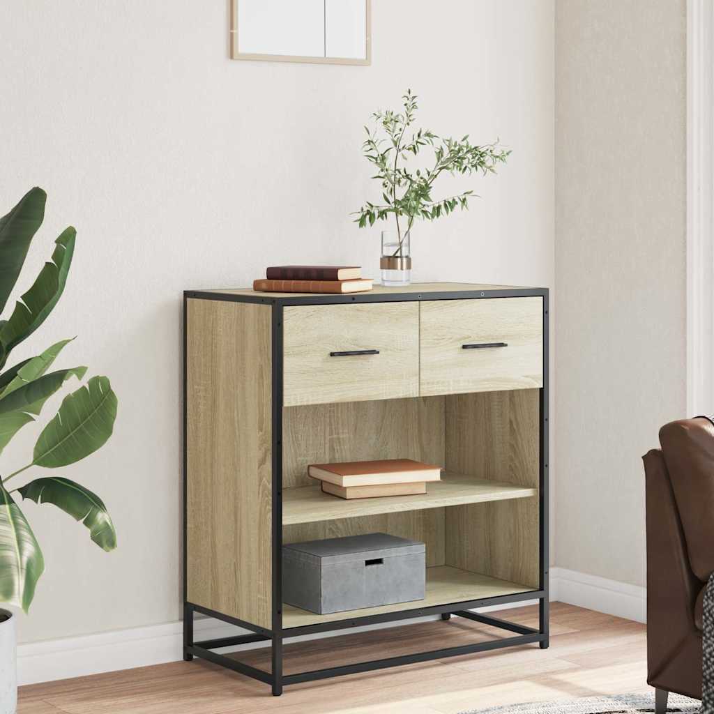 Vidaxl Komoda, Dąb Sonoma, 68X35X76 Cm, Materiał Drewnopochodny
