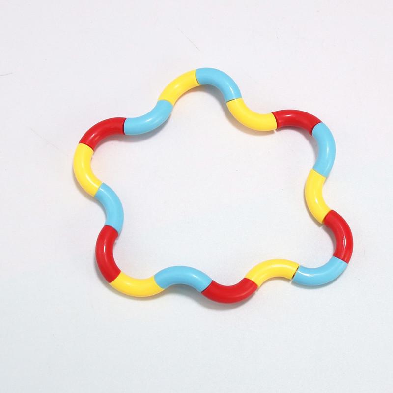 Seven-color Twisty Toy: Stress-relief, Finger Exercise, Relaxation, and Concentration Tool for Kids and Babies.
