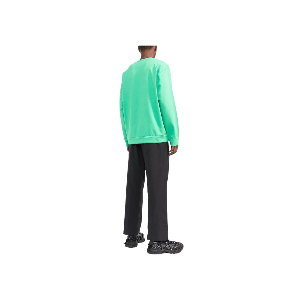 STONE ISLAND Moletom Casual Manga Longa Gola Polo Patch com Logo Cor Sólida FW22 Masculino sweatshirt Verde Brilhante 771563750-V0052