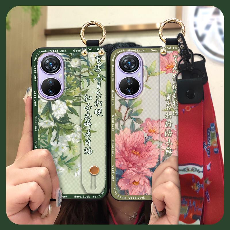 Dirt-resistant Wrist Strap Phone Case For Blackview A200 Pro Protective For Mom Soft case Shockproof Chinese style Ring
