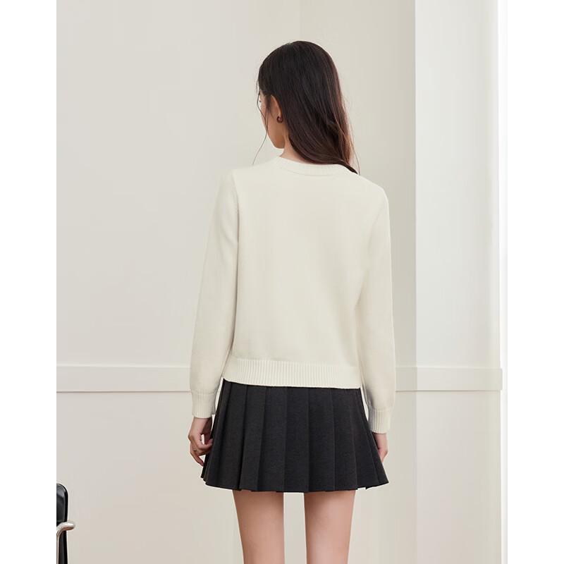 IEF Petite Korean-Style Loose Knit Sweater