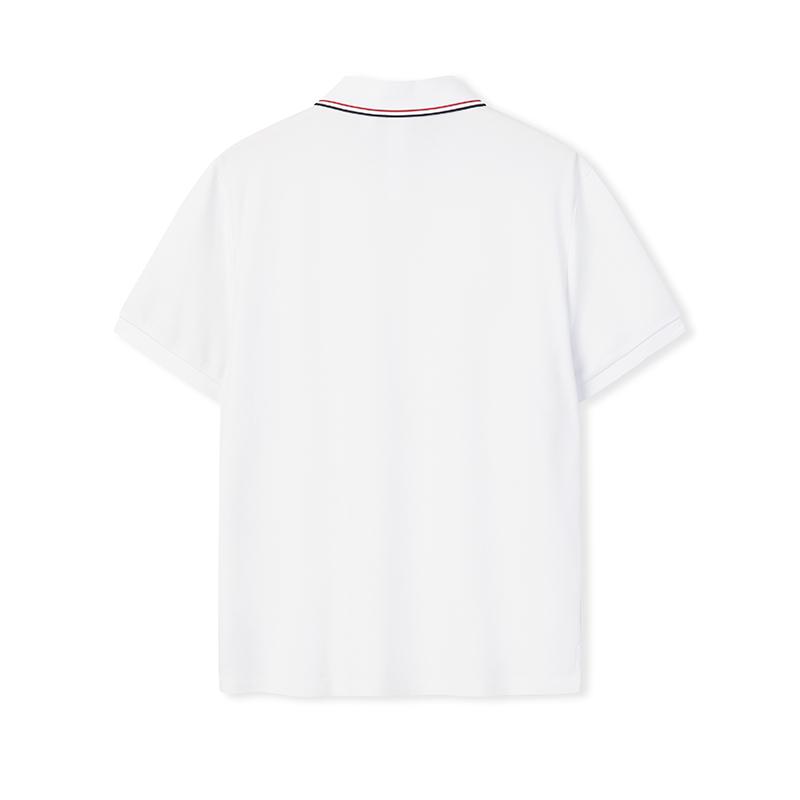 Fila F.C. Fashion Classic Simple Retro Casual Comfortable Versatile Knitted Short Sleeve Polo Shirt Men Tops White F11M621102FWT