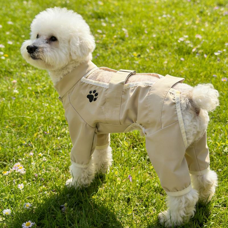 Pet Dog Small Dog Bichon Teddy Clothes Outdoor Anti-shedding Anti-sewage Anti-mosquito Four-legged Dust-proof Pants