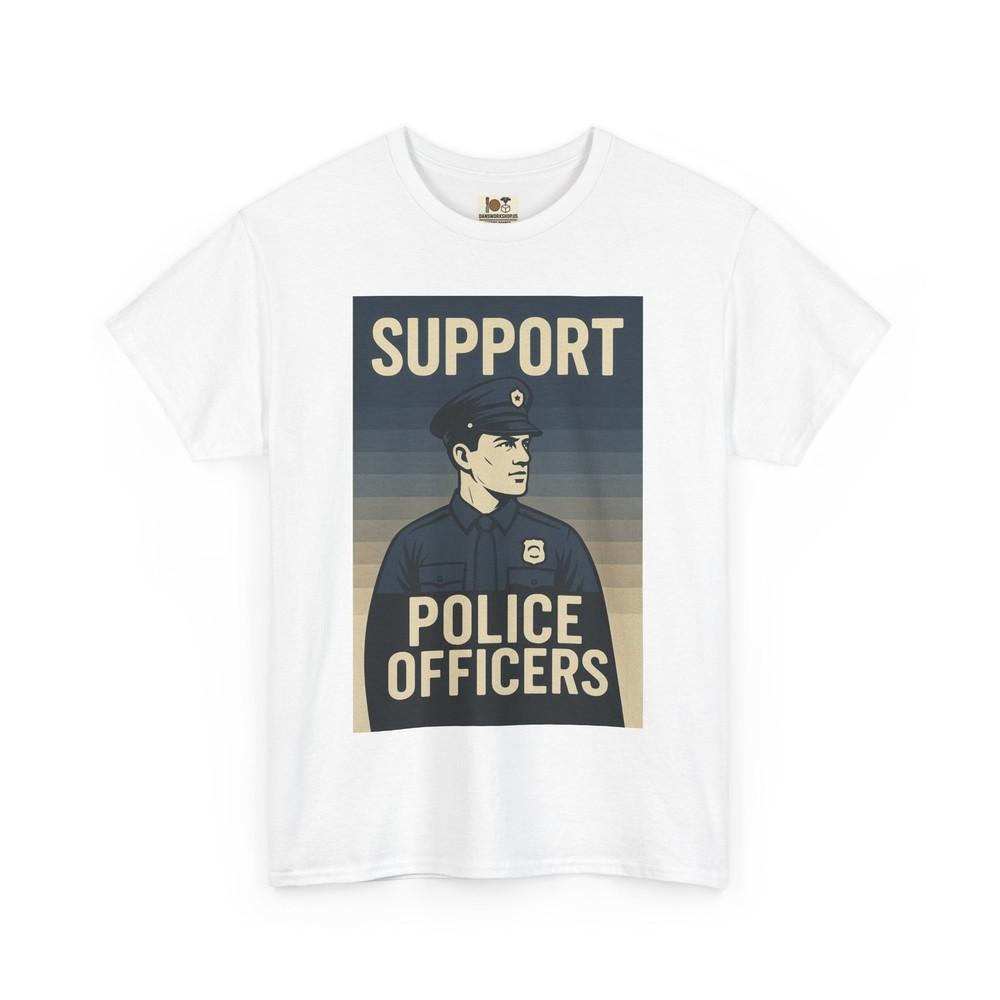 

Unisex Heavy Cotton Tee, Police Support Shirt, Law Enforcement Apparel M