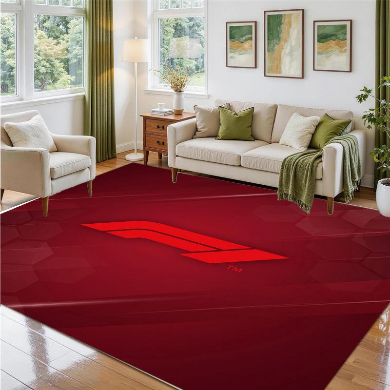 F1 Design Crystal Velvet Rug Soft Decorative Mat for Bedroom Entrance