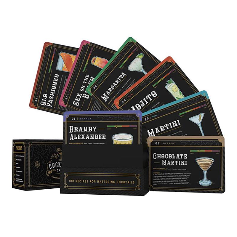 Cocktail Cards: 100 Cocktail Recipes To Master Cocktails In Bartender Flashcard Form With Step By Step Cocktail Instructions