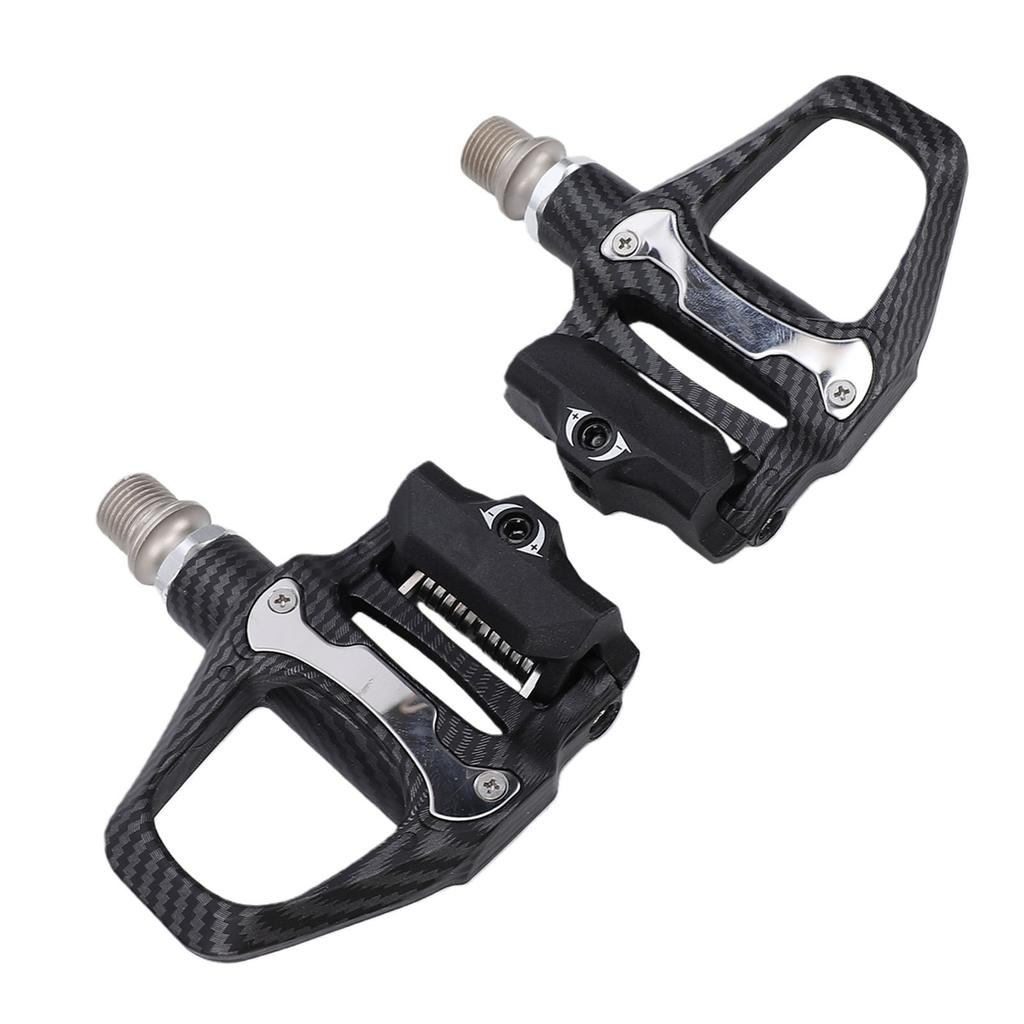 Road Bike Pedals Nylon Fiber Body CR MO Steel Axle Self Locking Clipless Pedals with Cleats for Bicycle Cycling