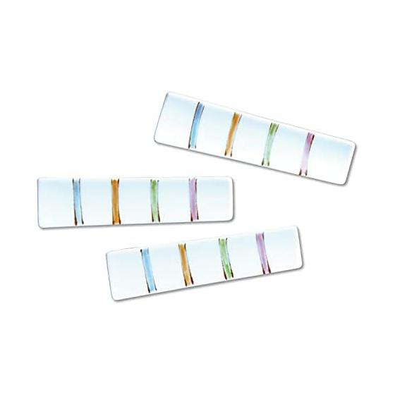 Arita Ware Ippokiln Four-Color Spinning Top Stripe Slim Chopstick Rests, Spoon Rests, Fork Rests - Set of 3, Ceramic, Stylish