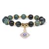 Fashion Evil Eye Natural Stone Beaded Bracelet for Women Men Amulet Protection Jewelry Yoga Spiritual Friendship Gifts
