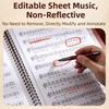 20/30 Sleeves Spiral Music Folder Non-reflective Document Organizer Retro Sheet Music Binder