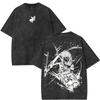 Anime Swordsman Vintage Washed T-Shirt, Manga Graphic Tee, Gift for Anime Fan