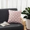 45x45cm Square Pink Geometric Cotton Embroidery Sofa Cushion Cover Throw Pillowcase Wedding Decoration