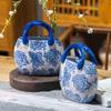 Jingdezhen Ceramic Handbag Vase - Chinese Style Hydroponic Ornament for Home Desktop Flower Arrangement