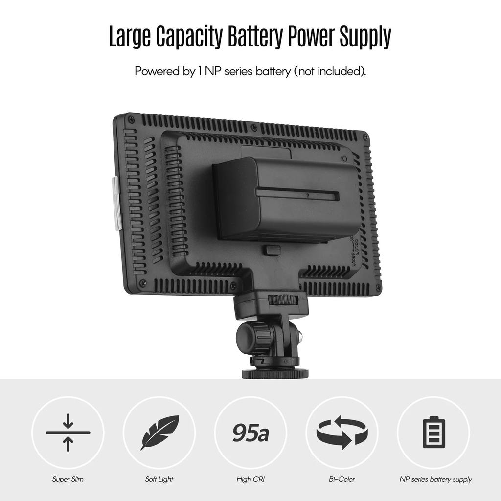 416 Led Lights Video Light 3200-5600k With 1/4" Screw Cold Shoe Ball Head Fill Lamp For Camera Camcorder Outdoor Photography