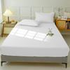 Waterproof Fitted Sheet Bedding Cover Bed Cloth Solid Color Mattress ,Soft Breathable Noiseless Bed Cover Deep Pocket Large Size