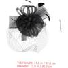 Milisten Decorative Hat with Floral Mesh Headband Cocktail Tea Party Hair Accessory for Women Wedding Special Occasion Black