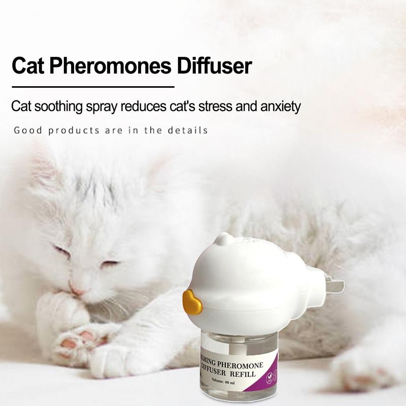 Katzenpheromon Beruhigender Diffusor Katzenpheromon Stecker-Entspanner Start-Set 30-Tage Nachfüllpackung Beruhigendes Spray Für Ruhiges Entspannendes Zuhause