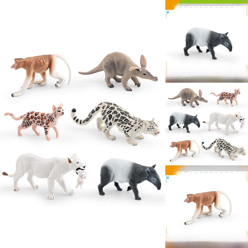 Wild Animal Pvc Model Set With Static Animal Figurines For Collector Display