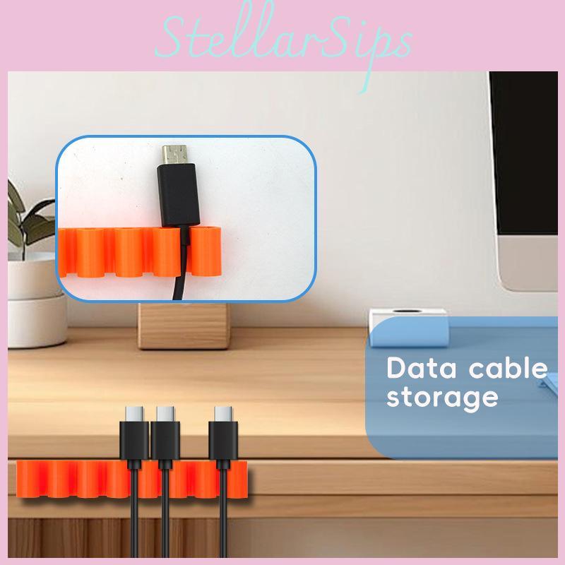 Cable Organizer Wall Mounting Bracket With Adhesive For Home Office Workspaces