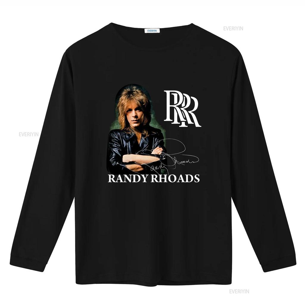 Rare Randy Rhoads Signature Black All Size T Shirt 1n437 Vintage Washed Soft Stylish Casual Designer Clothes Homme Graphic