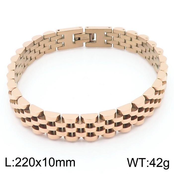 Kalen 9/10/15mm Golden Watch Strap Stainless Steel Bracelet For Men Women High Polished Bangle Party Holiday Jewelry Gifts