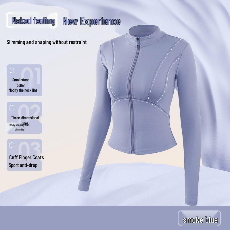 

Plus Size Women s Fitness Yoga Jacket with Stand Collar and Quick-Dry Technology for Running and Pilates XL