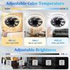 Ceiling Fans with Lights, Socket Fan Light with Remote Control, Dimmable Brightness, Socket Modern Flush Mount Low Profile Ceili