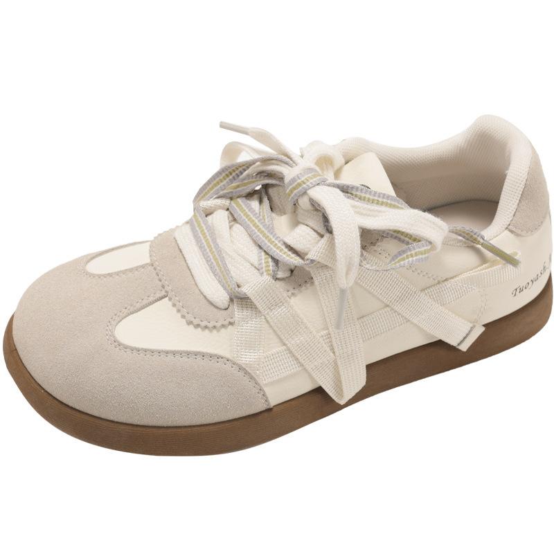 Fashion Retro Training Women Shoes 2025 New Spring Autumn Breathable Thick Bottom Sneakers Niche Casual Plate Shoes Soft Soled Sneakers