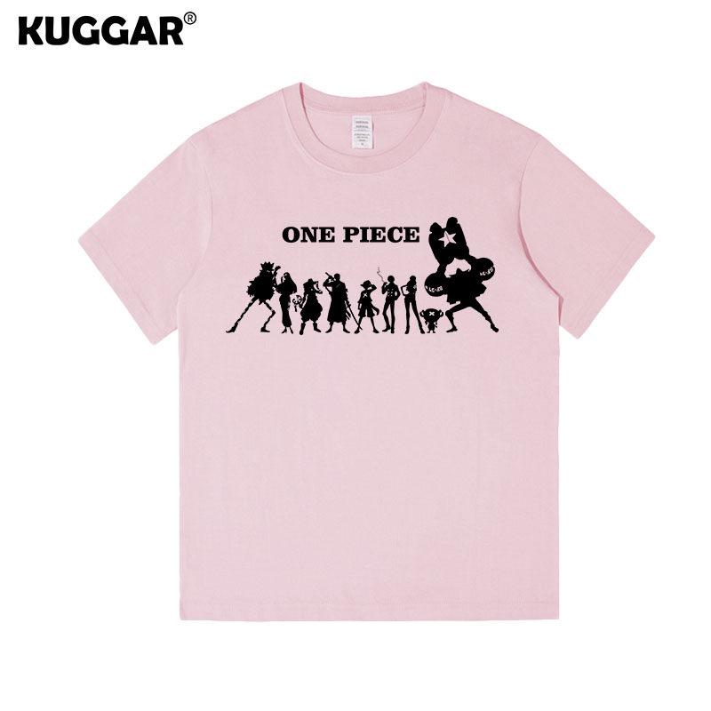 Anime Style One Piece Road Feisuolonuo Pure Cotton Printed Fashionable Unisexs and Womens Clothing New Loose Casual Tshirt