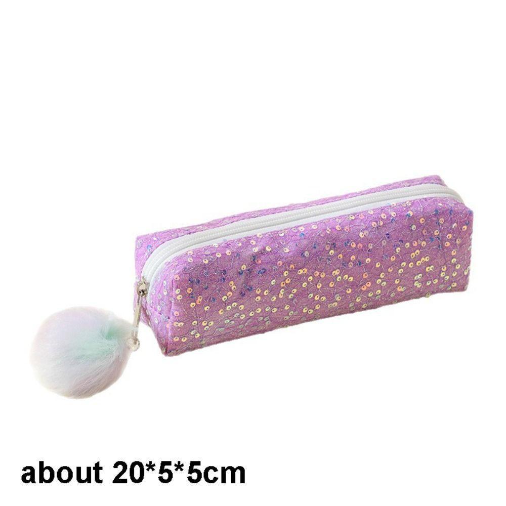 Multi-function Sparkle Pen Bag Glitter Cosmetic Organizer Kawaii Pencil Storage Case  Universal
