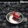 Stainless Steel Round Dinner Plate Tray - Versatile for Tableware, BBQ, Deep & Flat Dishes