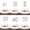 Gold Rhinestone Birthday Cake Number Topper - Small Party Decoration Insert