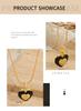 Heart-Shaped Enamel Pendant Necklace with Diamond Inlay, Rice Bead Chain, Titanium Steel, Gold Clavicle Chain, Women's Simple Fashion.