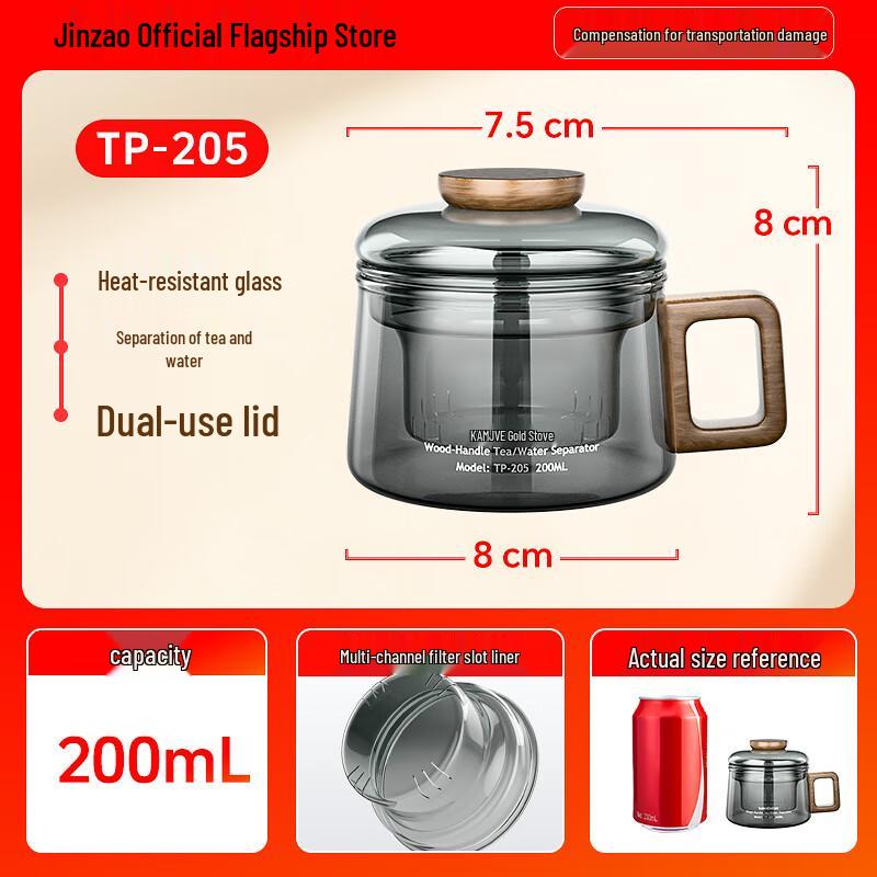 KAMJOVE Glass Tea Infuser Mug & Pot