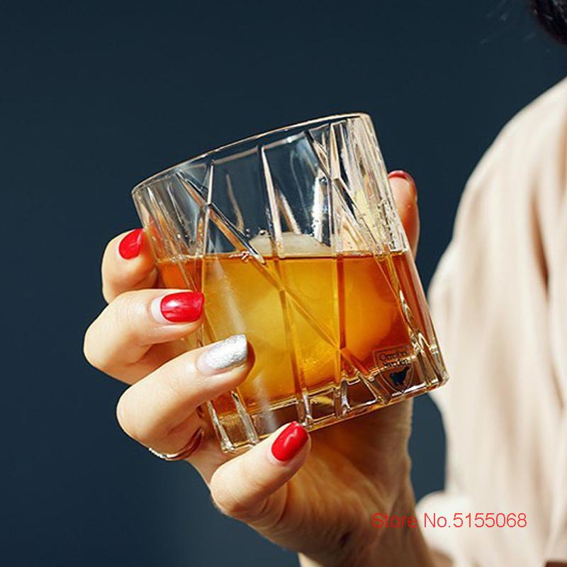 340ml Transparent CITY Whisky Glasses Vintage Denmark Design Mulled Wine Tumbler Shadow Art Crystal Whiskey Cup Beer Mug For Bar
