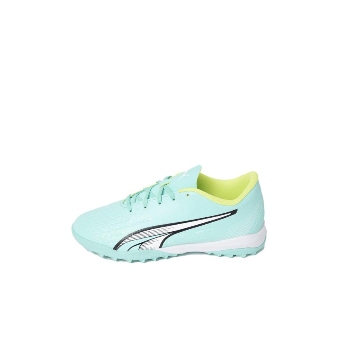 PUMA Ultra Play Cushioning Low top Kids Soccer Shoes Cyan Yellow Kids 107246-03 37.5
