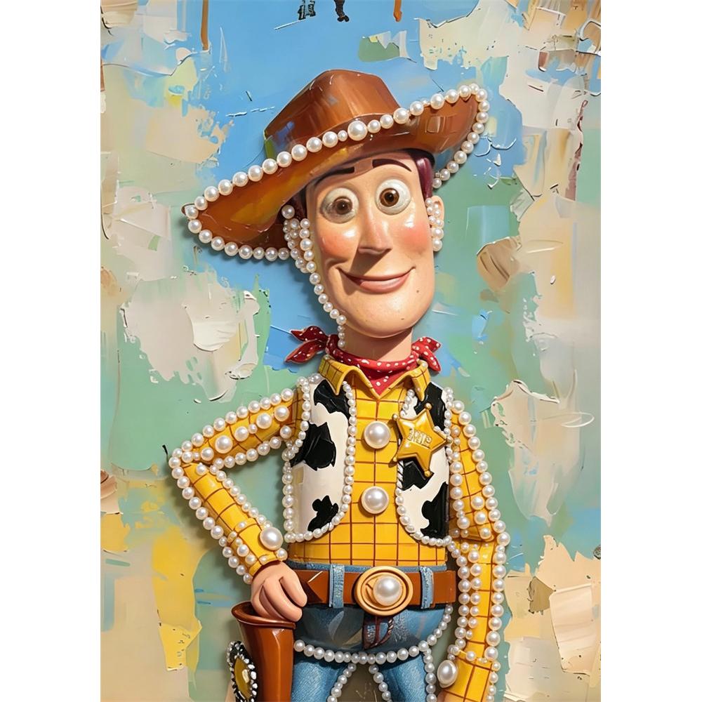 

Disney Pearl Painting Cowboy Woody Pearl Art Painting Set Art Pearl Painting Kit Adult Beginner Gift Creative Home Wall Decoration 30x40