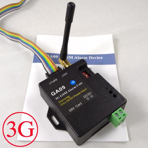 3G GSM Alarm System with 8 Alarm Inputs, SMS Alerts, and Call Notifications.