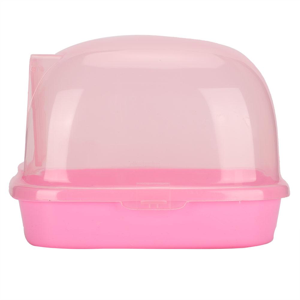 Hamster Automatic Door Open Close Bathtub Small Pet Cleaning Bathroom House  (Pink)