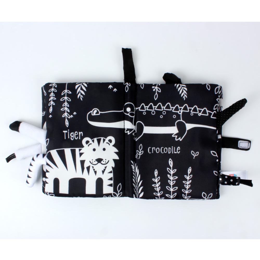 0-36M Baby Early Learning Toy Tail Cloth Book Parent-child Interactive Sound Paper Puzzle Cloth Book Rattle