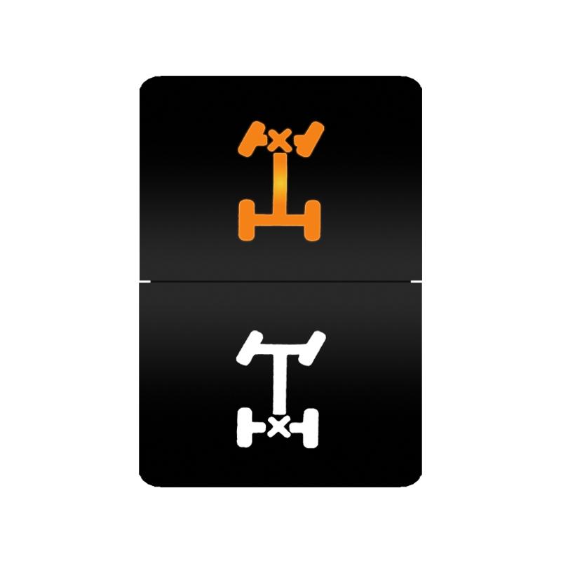 12V 24V LED Rocker Switch Dual Button ON/OFF Amber White Light for LED Light Bar Fog Lights Jeep Toyota 4Runner Land Cruiser