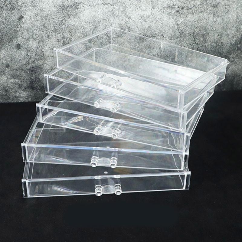 Elegant Acrylic Makeup and Jewelry Drawer Organizers Beauty Container with Multi Layer Design for Home and Vanity Use
