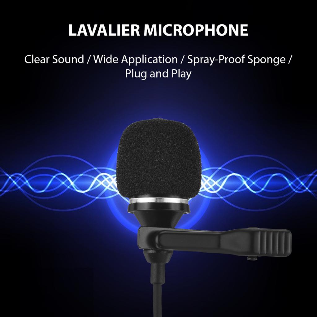 Lavalier Microphone Portable Omni Directional Wearable Mic for Vlog Interview Streaming Lecture