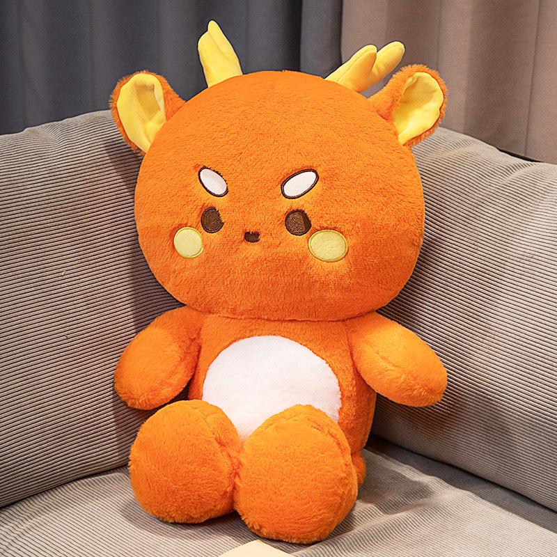 

Cartoon Teddy Dragon Bear Rabbit Plush Toy Cotton Stuffed Doll Childrens Gift оранжевый