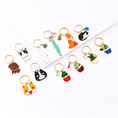 Cartoon Animal Stainless Steel Key Chain Cute Key Chain Car Key Ring Couple Pendant